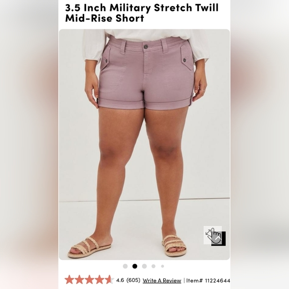 Torrid military button cuffed shorts - Picture 9 of 10